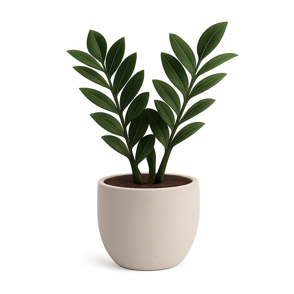 ZZ Plant in Matte Ceramic Pot